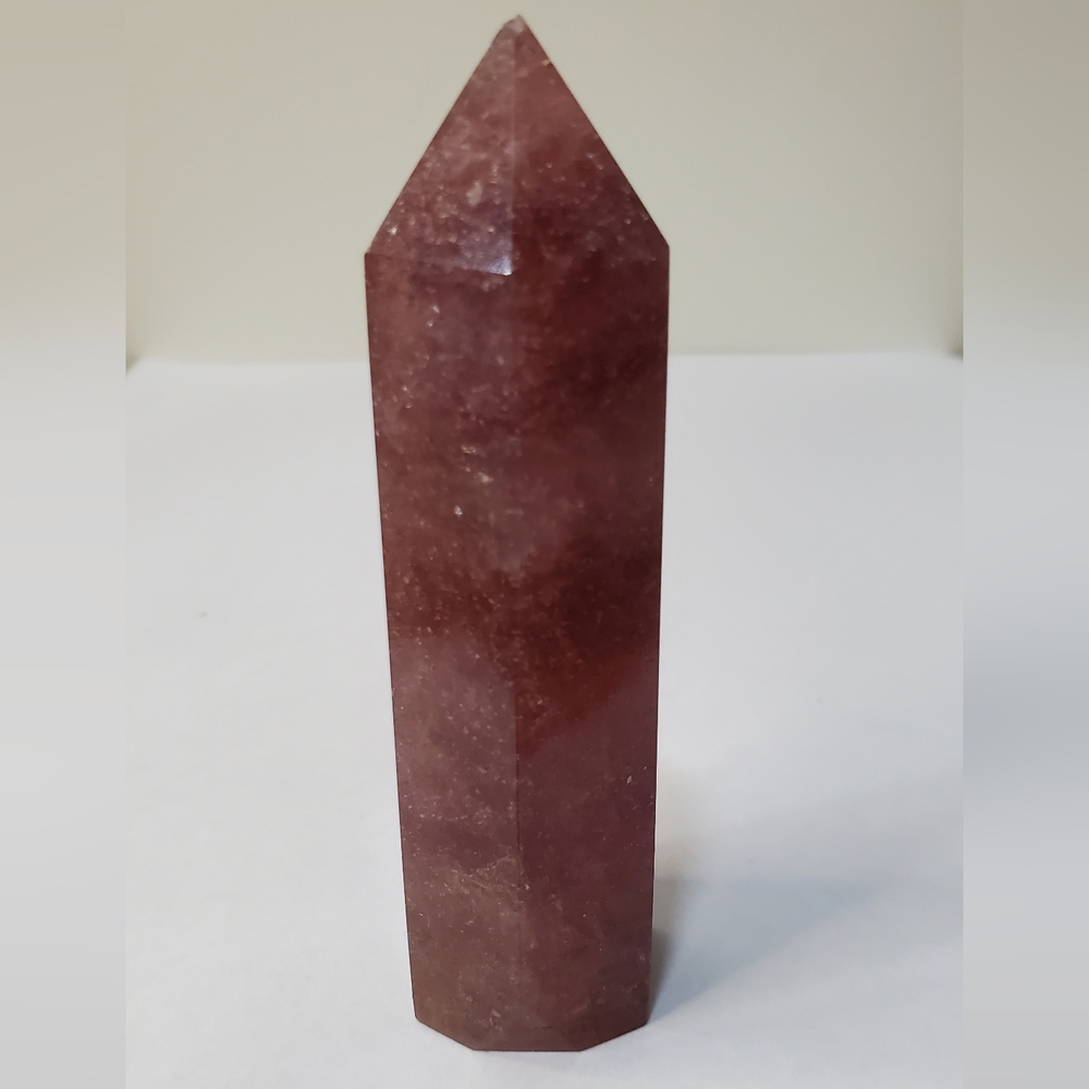 Strawberry Quartz Crystal Tower - Picture 3 of 9